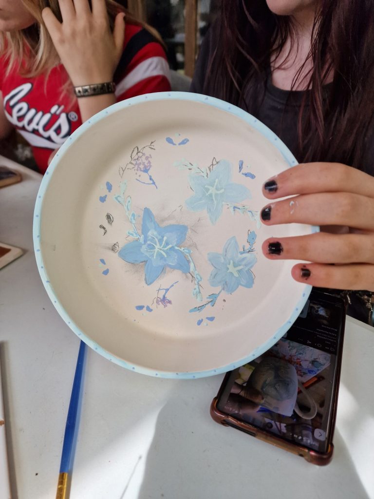 Beautifully painted pottery piece